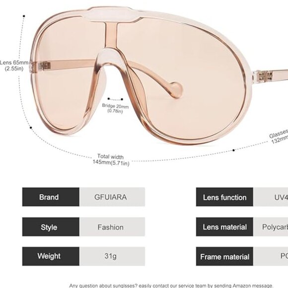 Champagne women's sunglasses - Picture 5 of 6